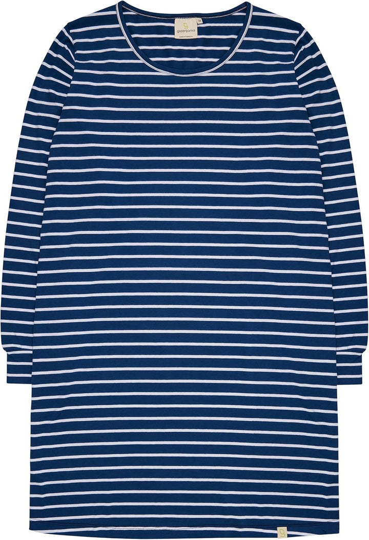 Damen Sleepshirt Ringel, GOTS-Zertifiziert Nachthemd 38 Ultramarin, 38 Ultramarin