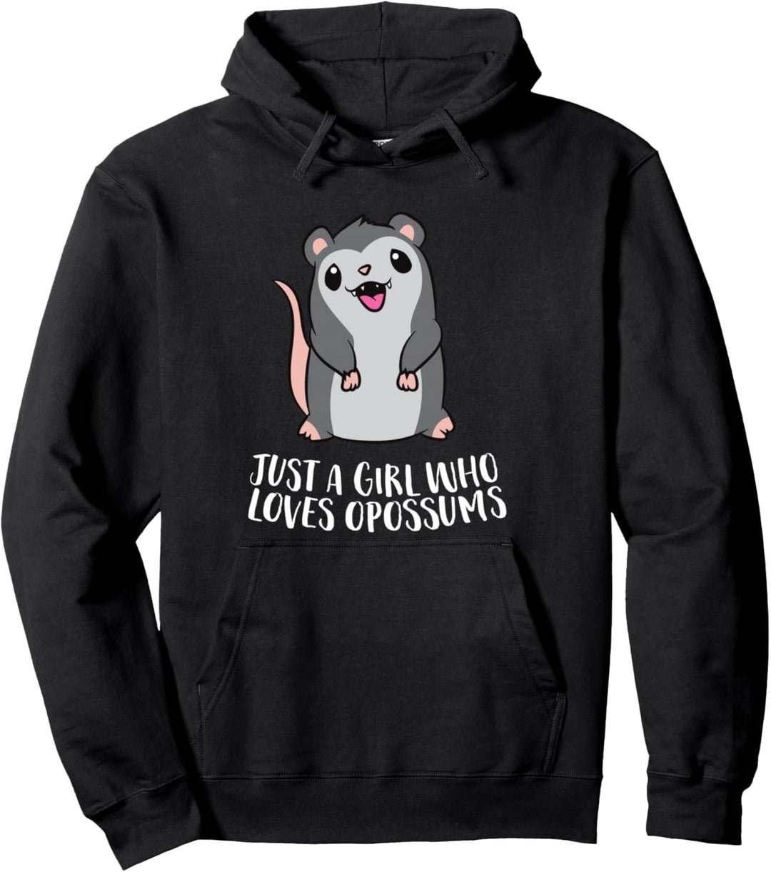 Nur ein Mädchen, das Opossums Cute Opossum Girl liebt Pullover Hoodie