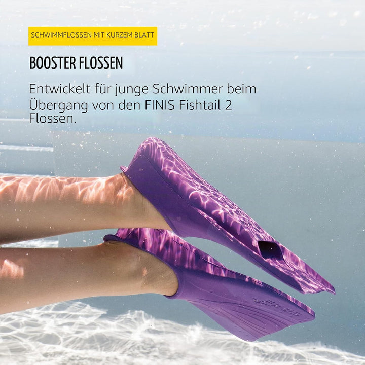 FINIS Kinder Booster Swim Fin, Purple, 6-8