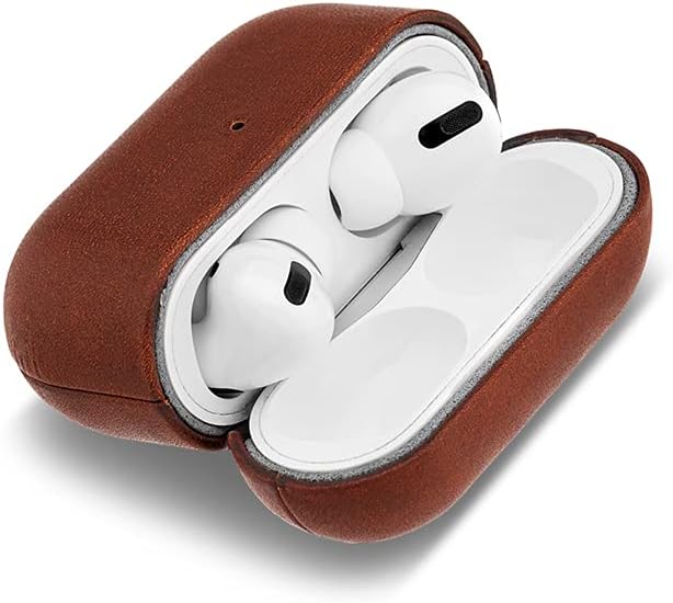 AirPod Pro Case, Hülle für AirPods - Pflanzlich Gegerbtes Leder Handmade in Germany Dunkelbraun (Air