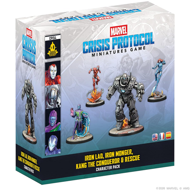 Asmodee, Marvel: Crisis Protocol – Iron Lad, Iron Monger, Kang The Conqueror & Rescue, Character Pac