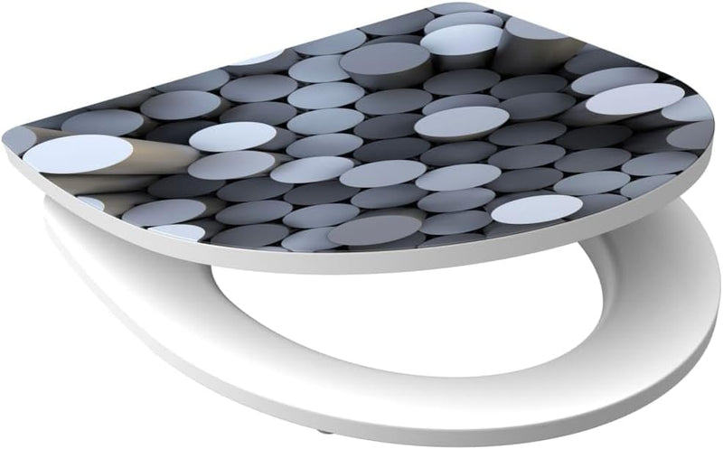 Schütte WC-Sitz ROUND DIPS mit Absenkautomatik, Hochglanz-Toilettendeckel mit Motiv und Schnellversc