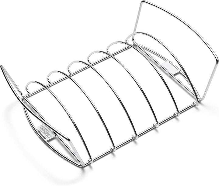 Weber 6469 Original Rib and Roast Holder &amp; 17664 Räucherchips für Schweinefleisch, 700g, Räuchern, A