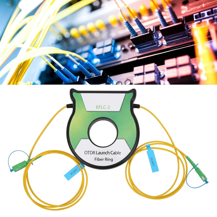 Fafeicy OTDR-Startkabel für Glasfaser, Singlemode 9 / 125um 500M OS2 SC/APC-SC/APC-Anschluss für Ver