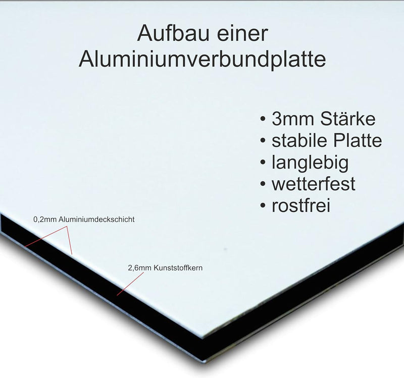 Melis Folienwerkstatt Schild Achtung Jagd - 60x40cm - 3mm Aluverbund – 20 VAR S00351-008-A 60x40cm –