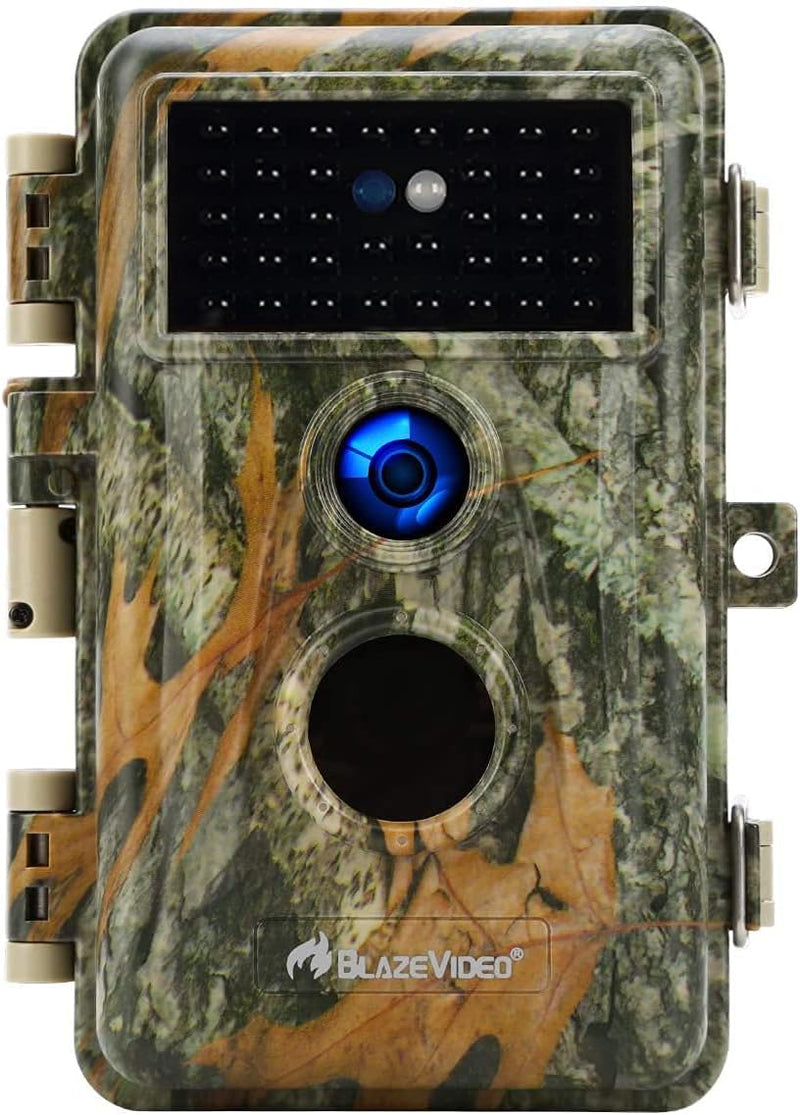 BlazeVideo 24MP Wildkamera Nachtsichtkamera Wildtier Kamera mit 1296P H.264 MPV Video, Bewegungmelde