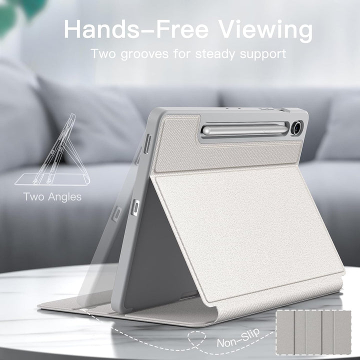 JETech Hülle für Samsung Galaxy Tab S10 FE Plus/S10 FE+ 13,1 Zoll mit S Pen Halter, Dünn Folio Ständ