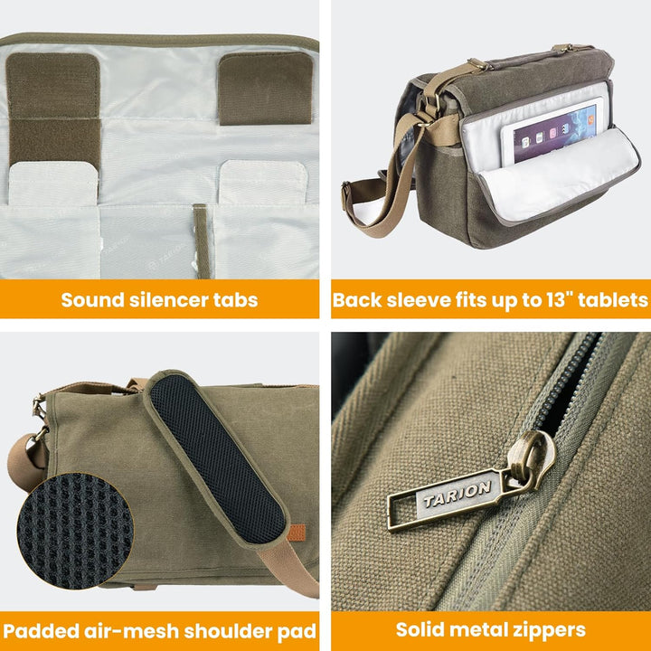 TARION Kameratasche Spiegelreflex Kamera Schultertasche SLR DSLR Kamera Foto Tasche Umhängtasche Fot