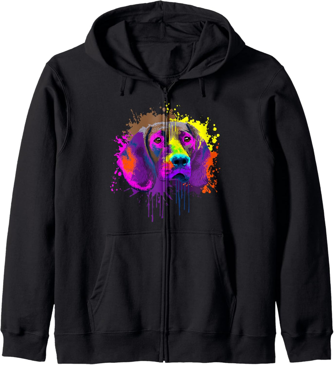 Splash Art Bloodhound Hundehalter Geschenkidee Hunde Kapuzenjacke