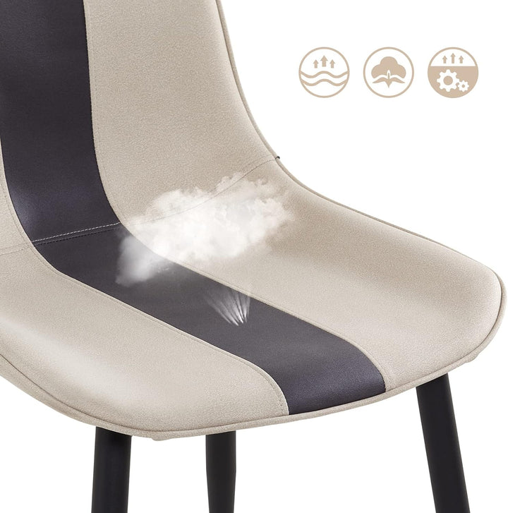 Mondeer Esszimmerstühle 4er Set, Küchenstuhl Polsterstuhl mit Metallbeinen Modernes Design, für Essz