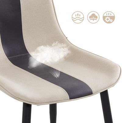 Mondeer Esszimmerstühle 2er Set, Küchenstuhl mit Metallbeinen Scandinavian Modernes Polsterstuhl für