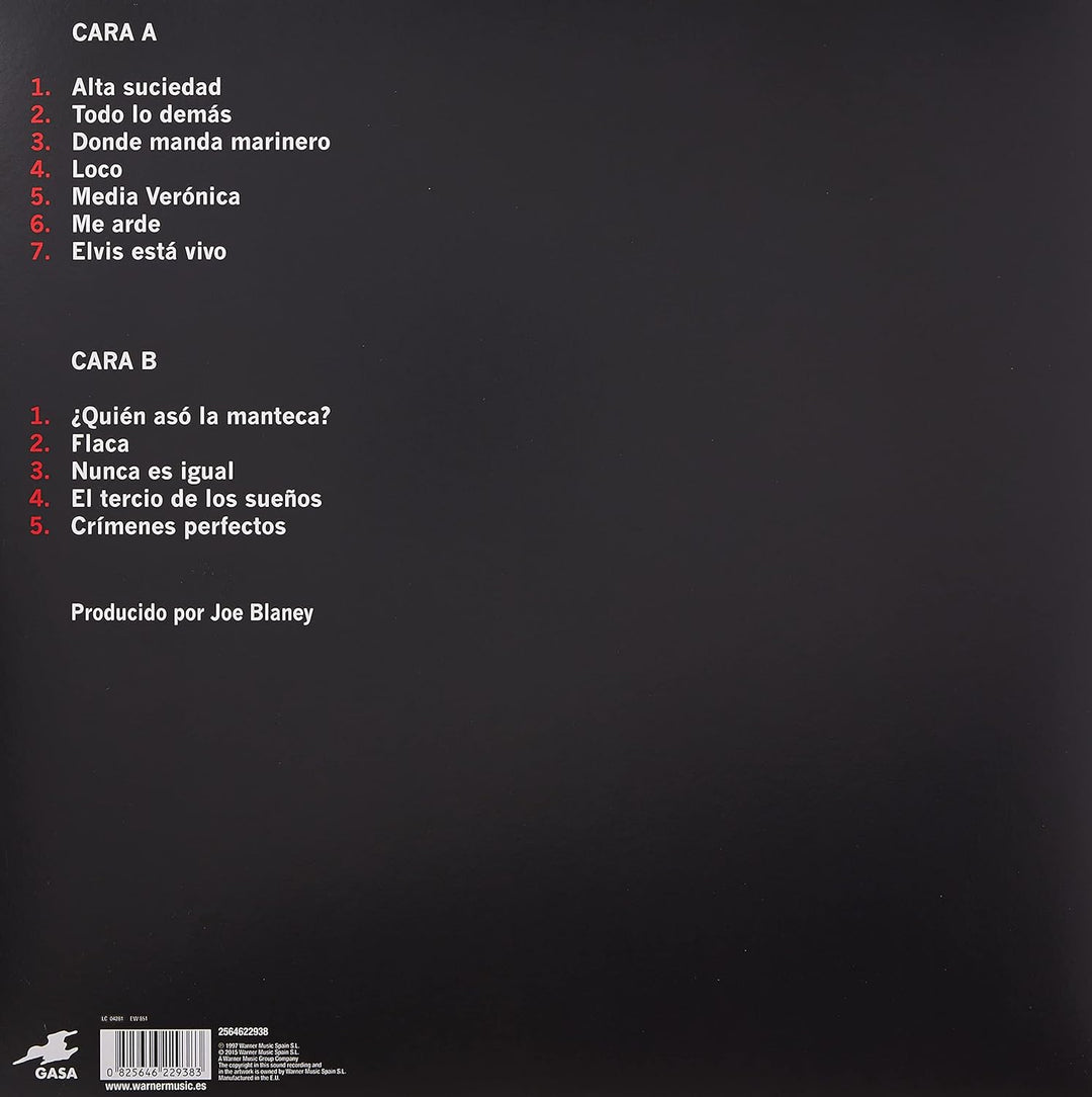 Alta Suciedad, Vinyl