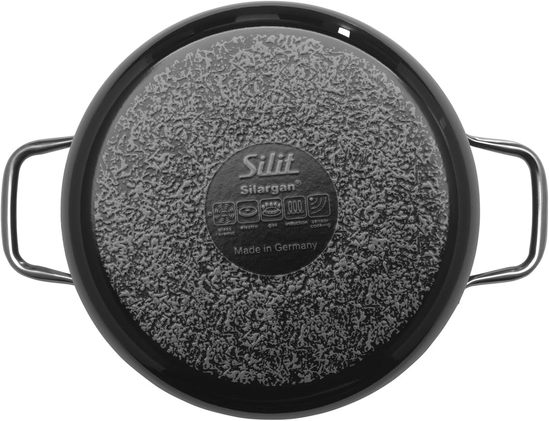Silit Elegance Line Topfset Induktion 4-teilig, Kochtopf Set mit Glasdeckel, Silargan Funktionskeram