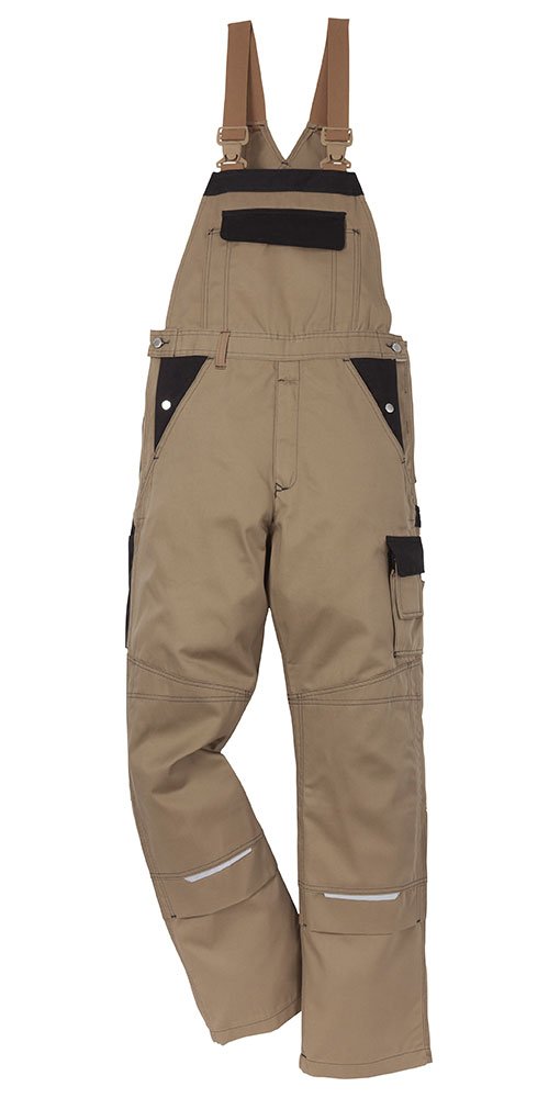 Fristad Kansas - Bib'n'brace 1009 LUXE Sz 47/120 Short Khaki/Black 100806-299 D120