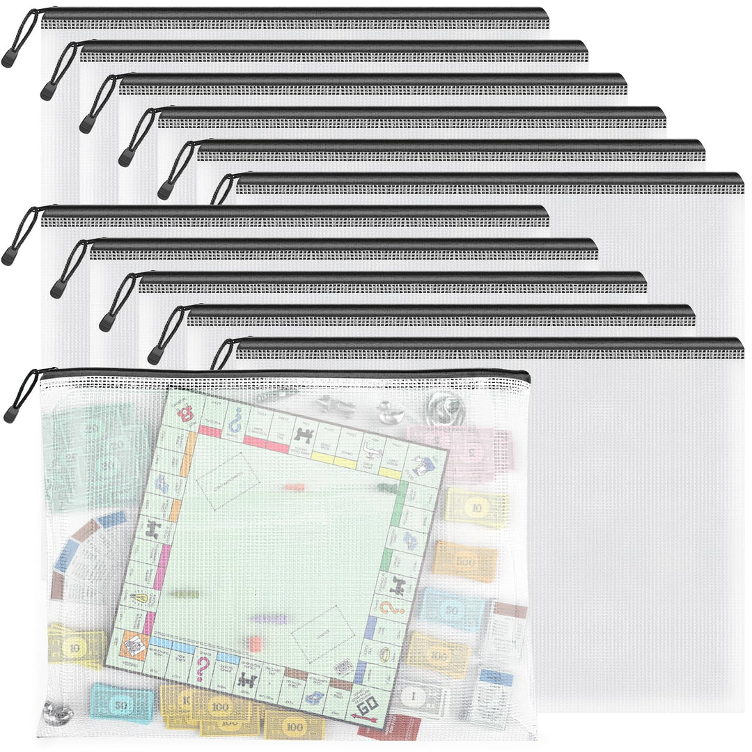 A3-Kunststoff-Brieftaschen – 12 Stück Druckverschlussbeutel aus Kunststoff, Dokumentenmappen für Sch