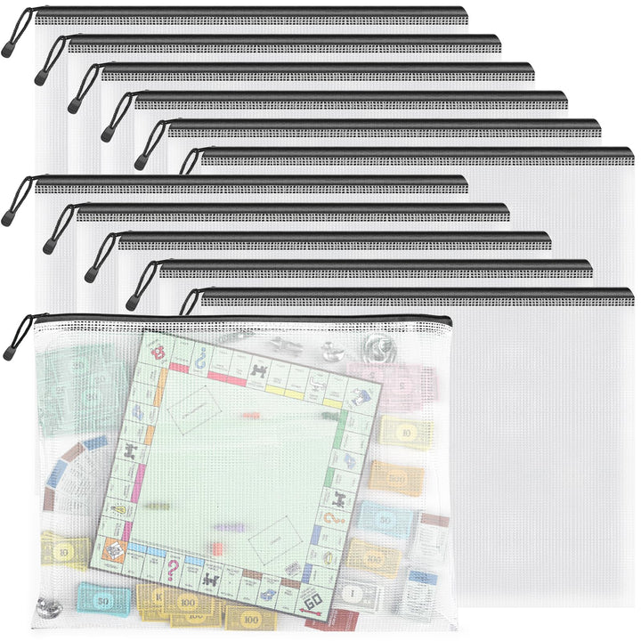A3-Kunststoff-Brieftaschen – 12 Stück Druckverschlussbeutel aus Kunststoff, Dokumentenmappen für Sch