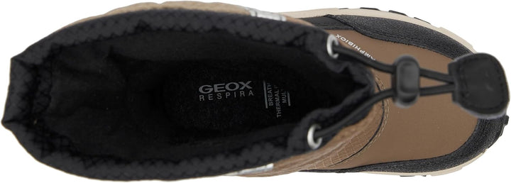 Geox Jungen J Himalaya Boy B ABX Stiefel 24 EU Beige Black, 24 EU Beige Black