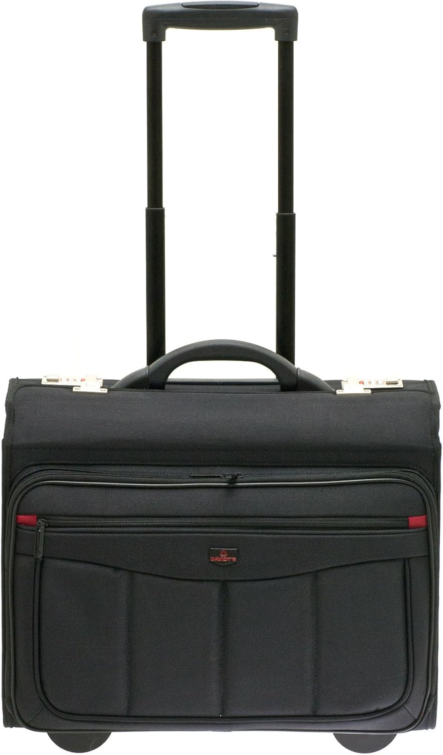 Aktenkoffer Pilotenkoffer Laptop Trolley Schwarz 47 cm Davidts