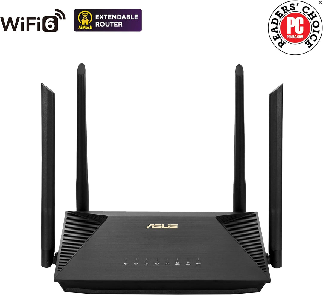 ASUS RT-AX53U Home Office Router kombinierbarer Router (Tethering als 4G und 5G Router-Ersatz, WiFi