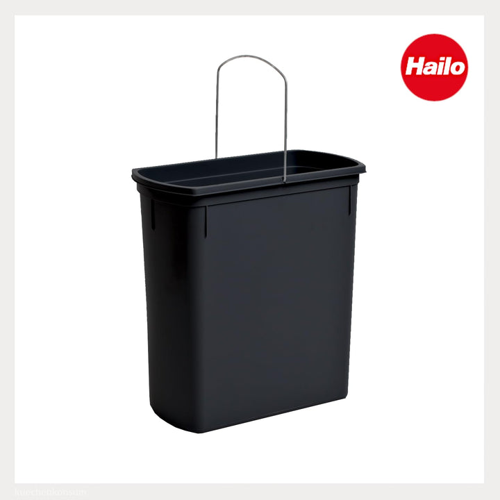 Hailo Inneneimer 1226239 schwarz 18 L | Ersatz-Inneneimer aus Kunststoff | Rechteckig mit Henkel | M