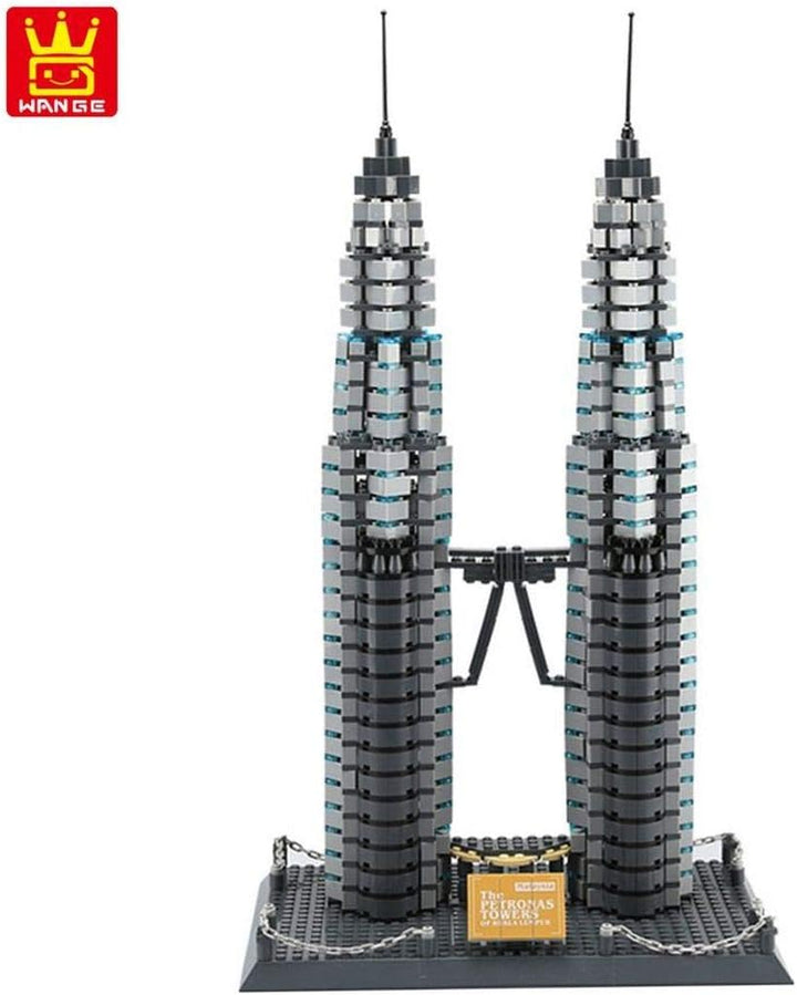 Wange Petronas Tower Kuala Lumpur Architektur-Modell, zur Montage mit mit Bausteinen Petronas Doppel