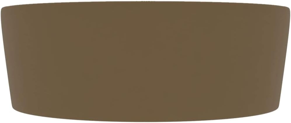 Luxus-Waschbecken mit üBerlauf Matt Creme 36x13 CM Keramik Waschbecken Waschtisch Aufsatzwaschbecken