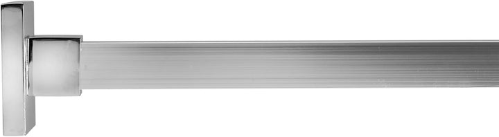 Croydex AD116441 Duschvorhangstange mit Ringen, quadratisch, maximale Länge 2500 mm, Chrom Quadratis