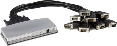 StarTech.com 8 Port USB 2.0 auf Seriell RS232 / DB9 Adapter / Konverter Hub mit FTDI 8 Desktop, 8 De