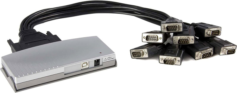 StarTech.com 8 Port USB 2.0 auf Seriell RS232 / DB9 Adapter / Konverter Hub mit FTDI 8 Desktop, 8 De