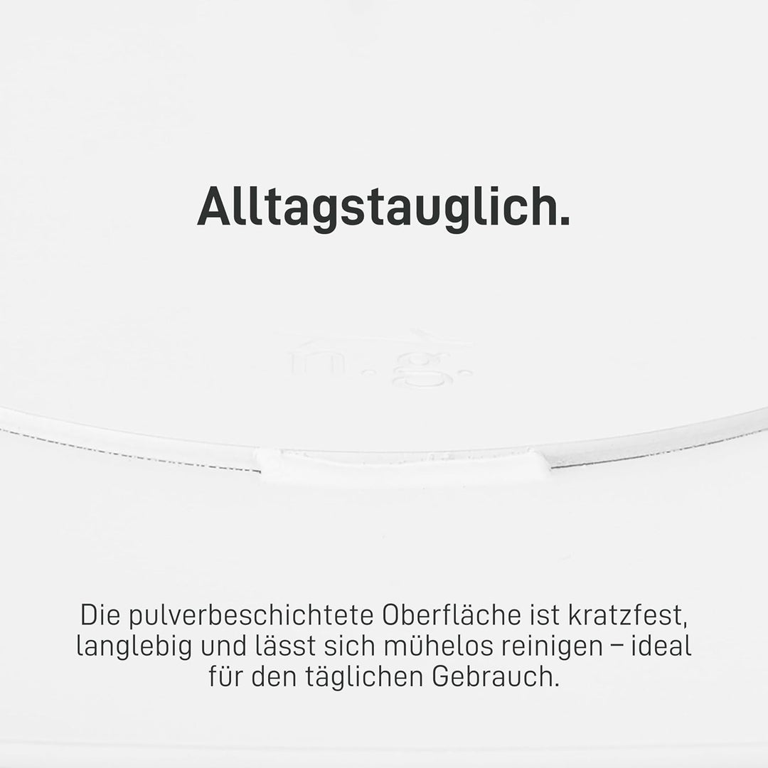Natural Goods Berlin 1x Beistelltisch Lucia - Beistelltisch Weiss, Nachttisch Metall - Metalltisch O