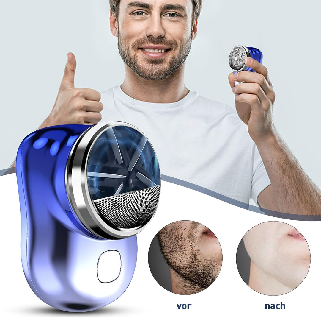 Mini Rasierer, Elektrischer Rasierer Herren, USB wiederaufladbar, Mini Shave Tragbarer Elektrorasier