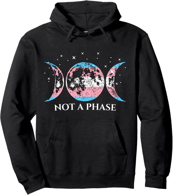 Funny Transgender Pride Flag Not A Phase Pullover Hoodie