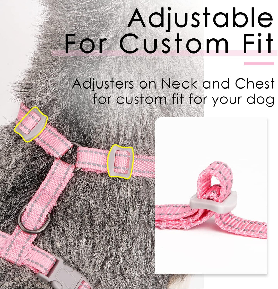 ThinkPet No-Pull Hundegeschirr Leine Set, Atmungsaktiv Brustgeschirr für Kleine Mittlere Grosse Hund