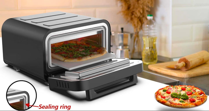 Pizzaofen mit Pizzaschaufel, Touch Display, bis 450°C