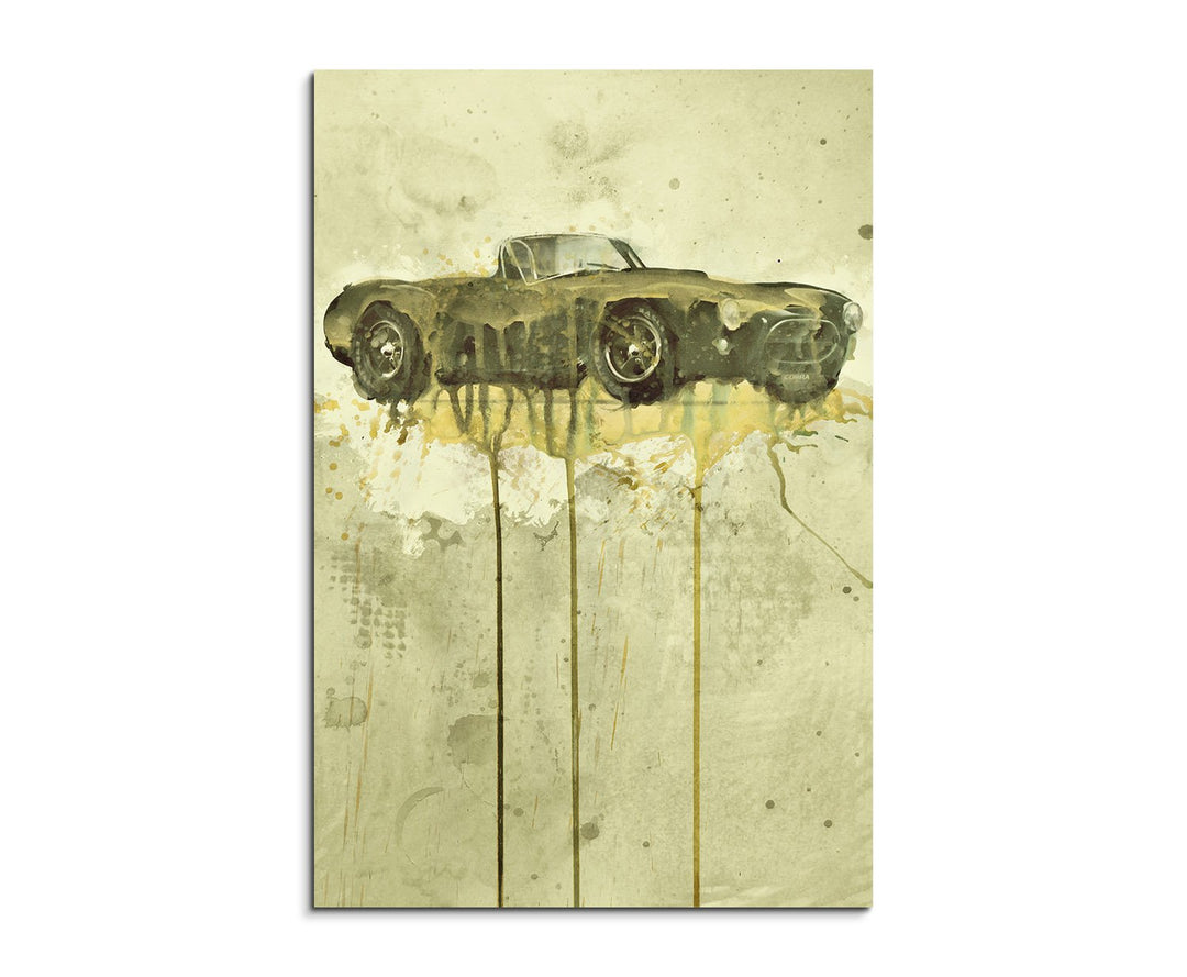 Paul Sinus Art AC Cobra 90x60cm Wandbild Aquarell Kunstbild Malerei Leinwandbild Fotoleinwand