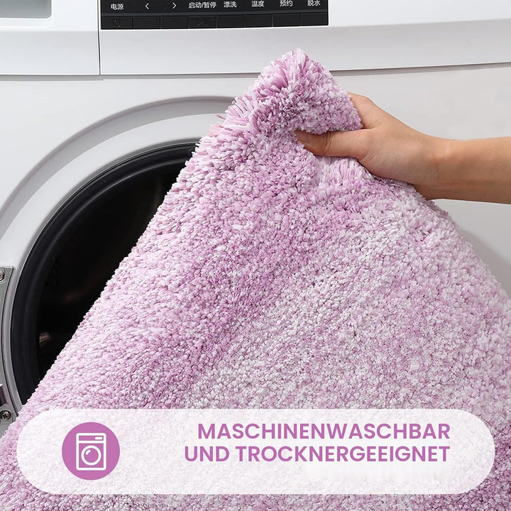Homaxy Weich Badezimmerteppich 40x120 cm, rutschfest waschbar Badematte Flauschige Hochflor Badteppi