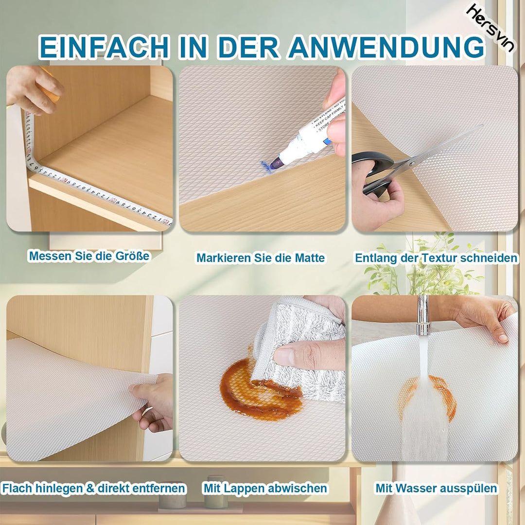 Hersvin Schubladenmatte 50cmx600cm Verdickt Schrankpapier Schubladeneinlage Eva Wasserfest Nicht Kle
