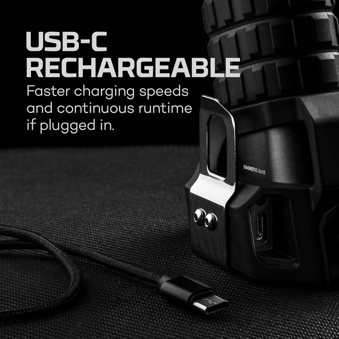 NEBO Luxtreme SL25, wiederaufladbare Taschenlampe mit langlebigem, eloxiertem Aluminiumgehäuse, Schw