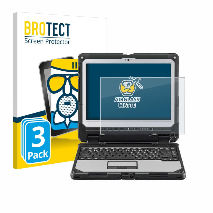 BROTECT 3x Entspiegelungs-Panzerglasfolie für Panasonic Toughbook CF-33 Schutzglas Schutz-Folie Matt
