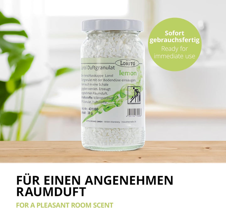 Lorito Lorol Duftgranulat für Staubsauger, Lemon, Staubsaugerduft Duftgranulat Staubsaugerdeo Raumdu