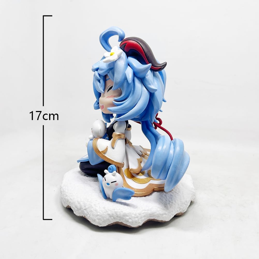 Jilijia Anime Ganyu Actionfigur, niedliche Q-Version, Figur sitzende Position, PVC-Figur, Statue, Sa