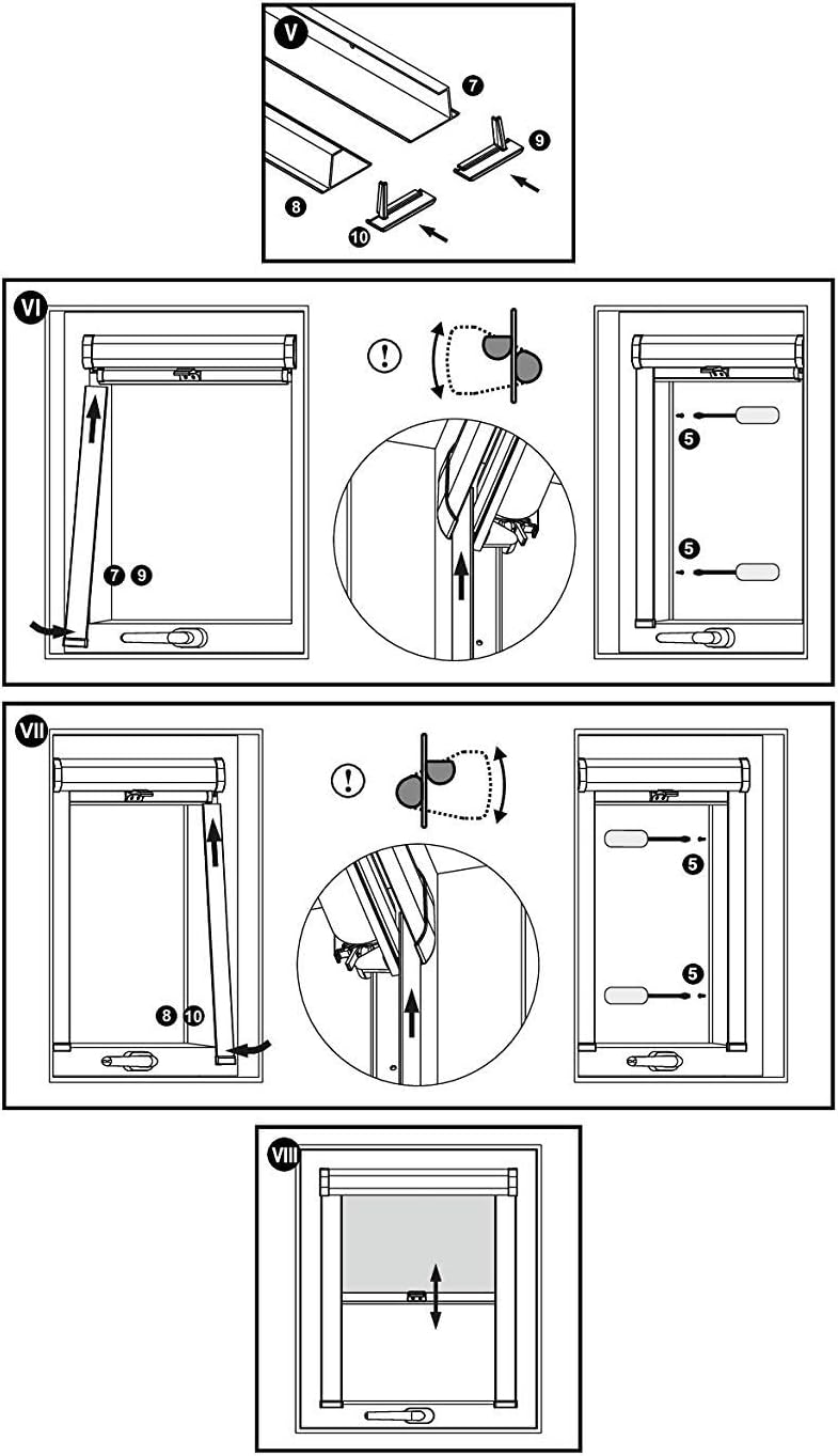 KSHANDEL24 Dachfensterrollo Thermo verdunkelnd für Velux Fakro Fenster Dachrollo - 15 Grössen - 6 Fa