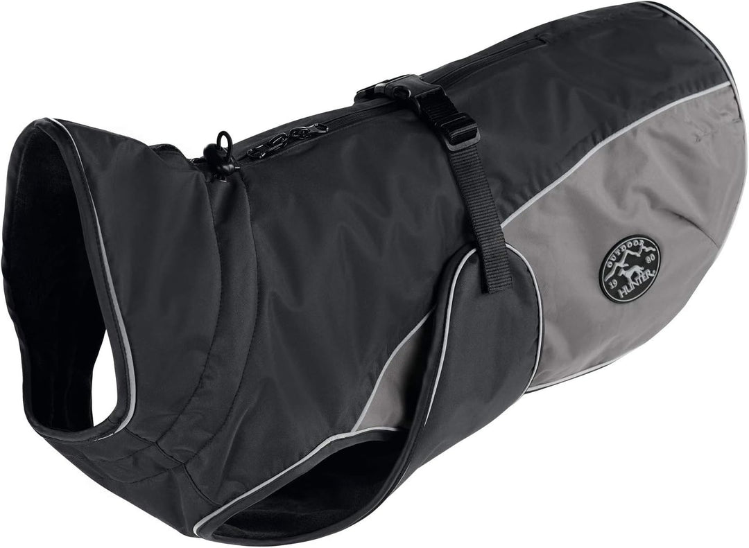 HUNTER UPPSALA COZY Hundemantel, Wintermantel, wasserabweisend, reflektierend, 35, anthrazit/grau an