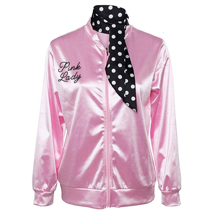 Nofonda Halloween Kostüm, Ladies Pink schicke Jacke 50er 60er 70er Jahre Damen Kostüm, Pink Jacke au