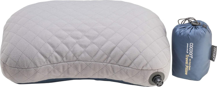 Cocoon Daunen Kopfkissen Air Core Down Travel Pillow - 30x41cm Dark Indigo Blue/Grey, Dark Indigo Bl