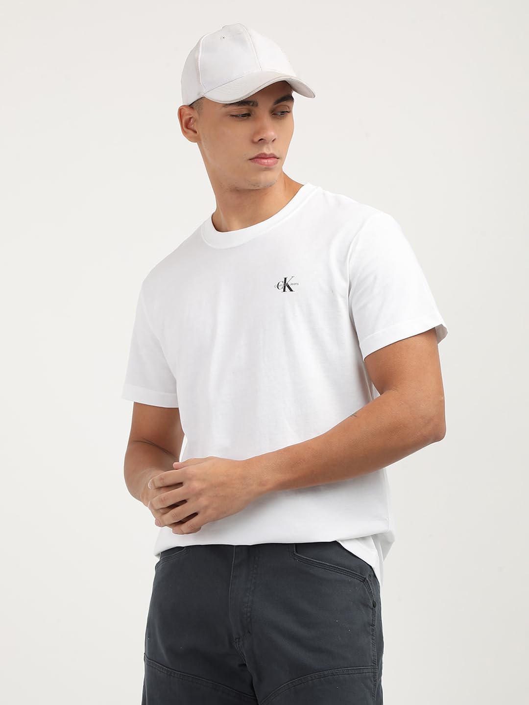 Calvin Klein Herren 2 Pack Monologo T-Shirt J30j320199 Kurzarm T-Shirts (1er Pack) XL White (Bright