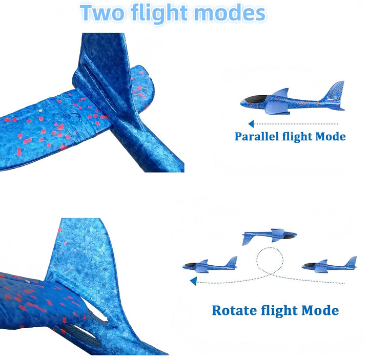 Luthando 4 Stück Styropor Flugzeuge Kinder - Styroporflieger Flieger Wurfgleiter, 38cm Styroporflieg
