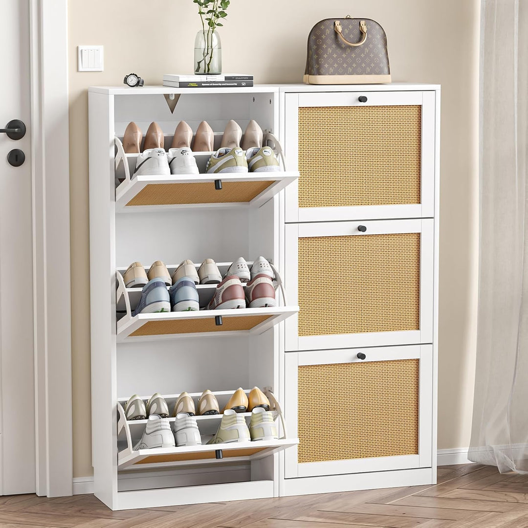 Schuhschrank mit 3 Flip-Schubladen, platzsparender Schuhkipper, Schuhregal, Schuhaufbewahrung, für 1