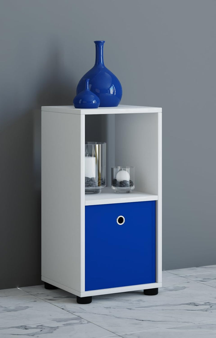 VCM Holz Aufbewahrung Stand Regal Standregal Bücher Benas-2 Weiss
