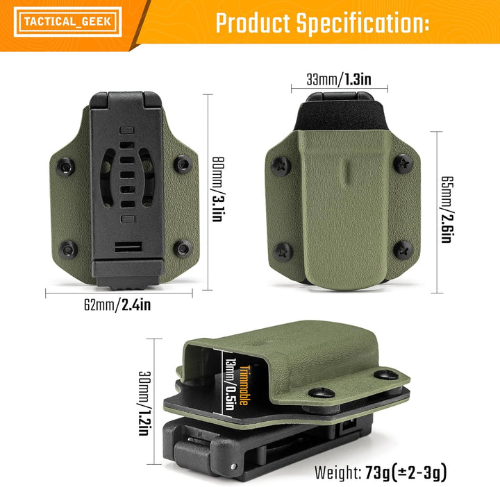 TACTICAL GEEK TX3 Multi-Tool Scheide Holster, Einstellbare Halterung mit Rückenclip, Grün Grün-tx3,